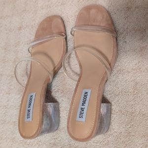 Steve Madden Issy sandal clear block heel size 6.5